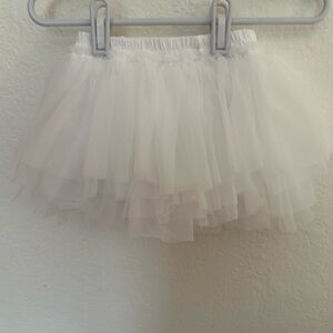 White Layered Tulle TuTu Skirt - 6-12M